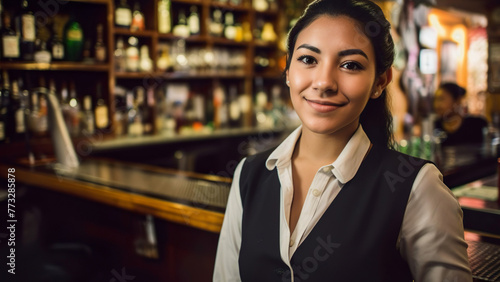 Female bartender