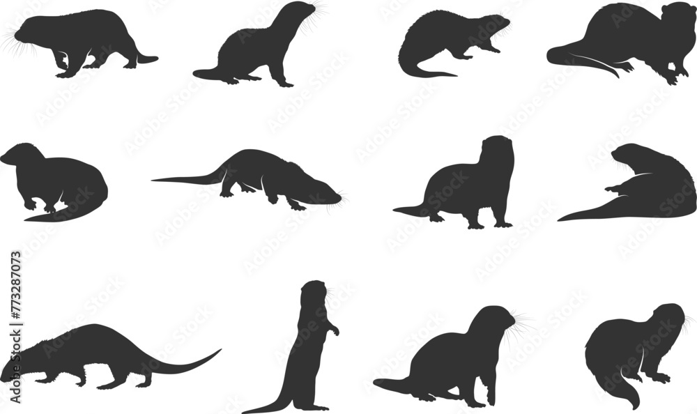 Otter silhouette, Otter svg, Cute otter silhouette, Sea otter silhouette, Otter vector illustration Otter silhouette, Otter svg, Cute otter silhouette, Sea otter silhouette, Otter vector illustration