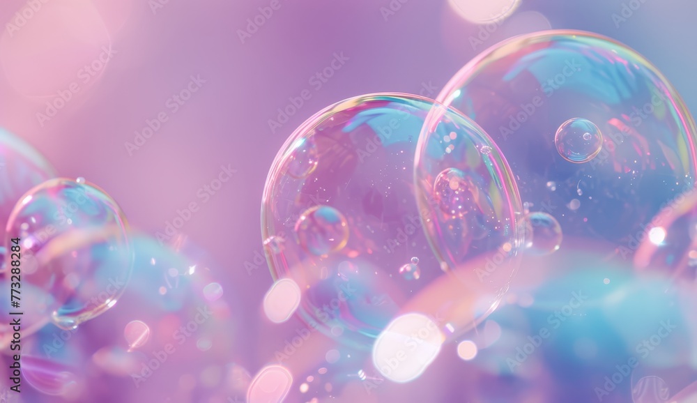 A collection of soap bubbles hovering above a blue-pink backdrop, with numerous bubbles overlapping atop one another A collection of soap bubbles hovering above a blue-pink backdrop, with numerous bubbles overlapping atop one another