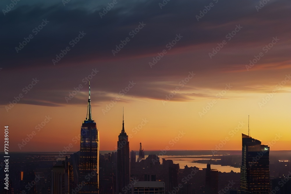 Dusk in New York Generative AI Dusk in New York Generative AI