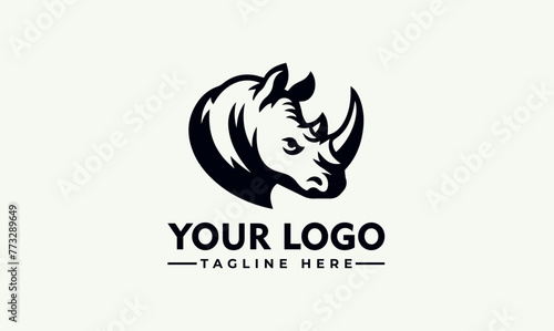 rhino logo vector Big Rhino logo Vector Design awesome rhino premium logo template for Business Identity photo