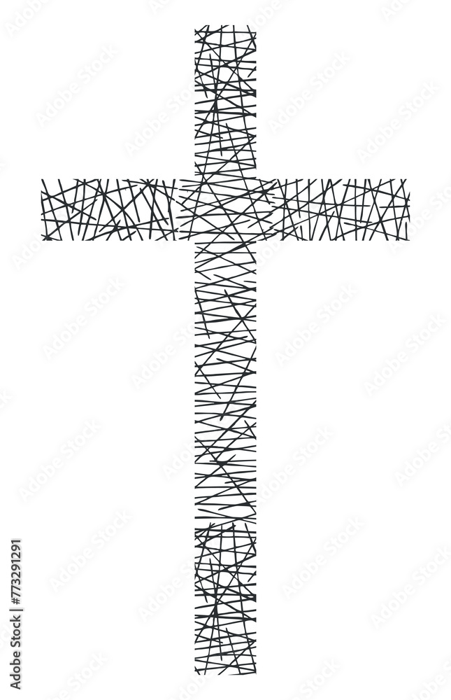 Vector illustration of stylized crucifix.