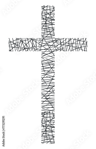 Vector illustration of stylized crucifix.