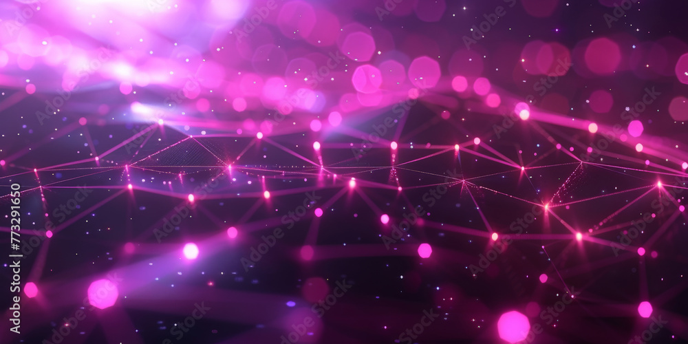 3d pink abstract with digital connections and lines waves, dots representing digital binary data. Concept for big data, deep machine learning, artificial intelligence, business technology ,futuristic 3d pink abstract with digital connections and lines waves, dots representing digital binary data. Concept for big data, deep machine learning, artificial intelligence, business technology ,futuristic