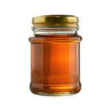Honey in a jar isolated on transparent background