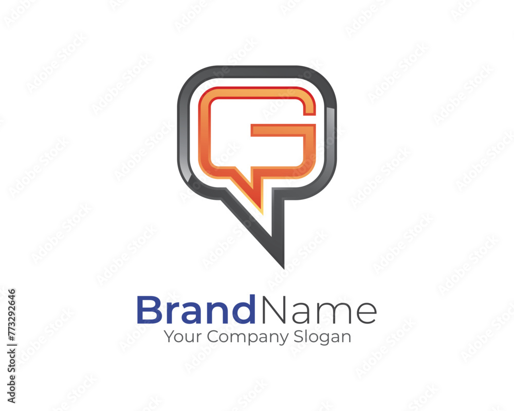 Abstract chat g letter logo template design Abstract chat g letter logo template design