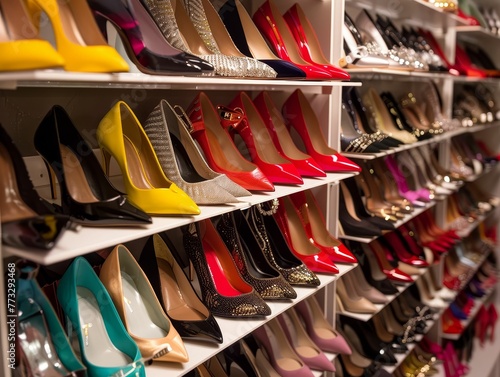 Designer shoe closet, heels high, fashions foundation