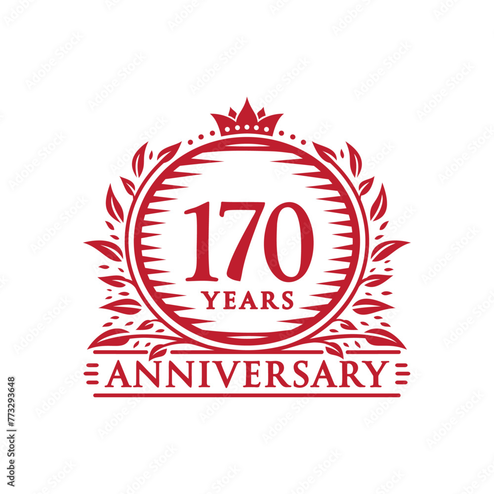 170 years celebrating anniversary design template. 170th anniversary logo. Vector and illustration. 170 years celebrating anniversary design template. 170th anniversary logo. Vector and illustration.