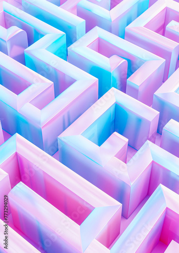 Pastel Geometric Maze