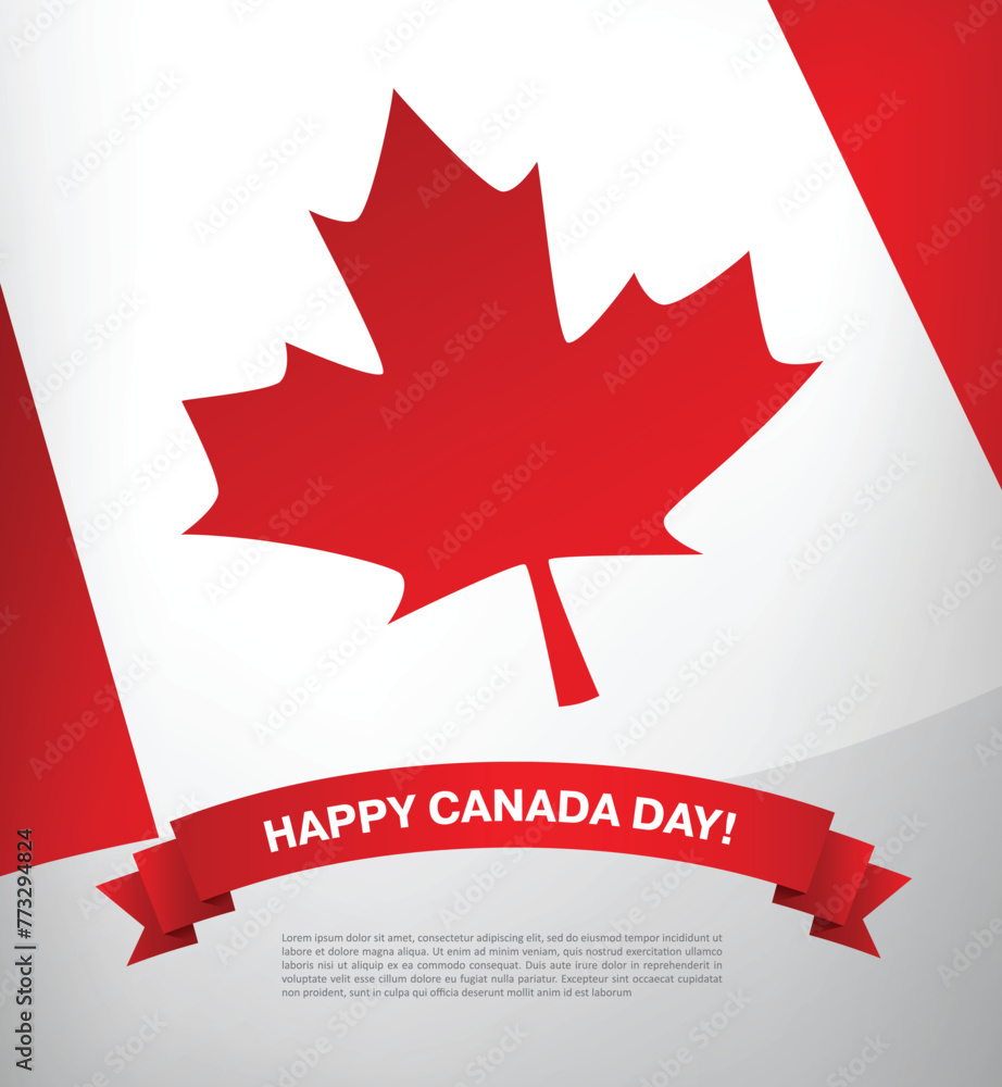 First of July Canada Day, vector illustration First of July Canada Day, vector illustration