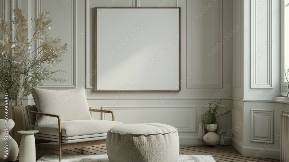 Stylish living room interior design composition with mock up s Stylish living room interior design composition with mock up s