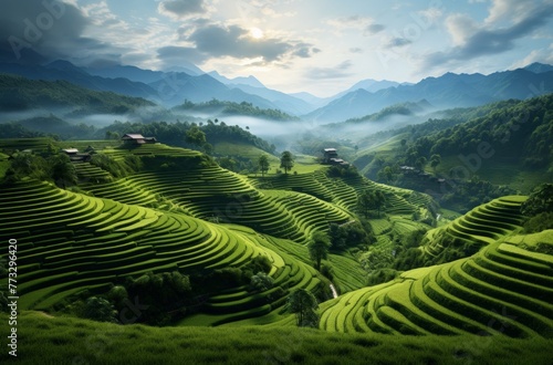 the rice terraces in vietnam © yganko