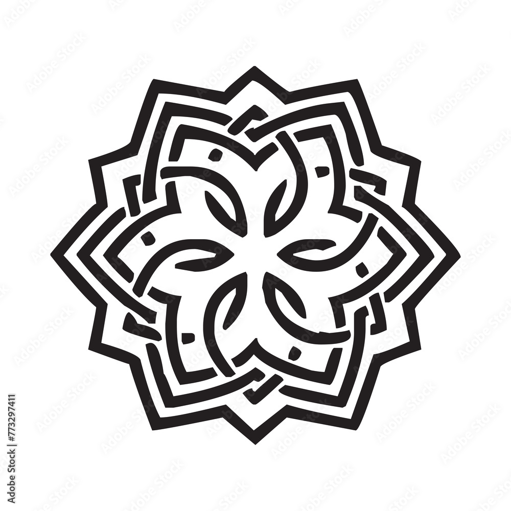 Islamic floral icon