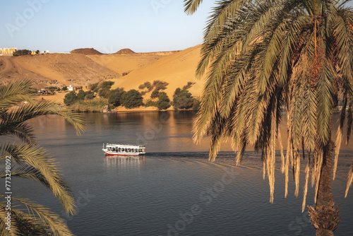 Feluccas on the Nil in Aswan, Egypt photo