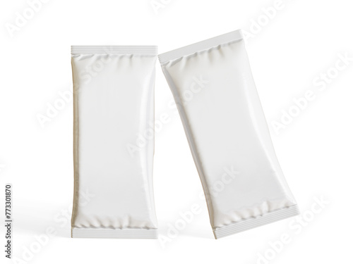 Snack bar packaging white color realistic texture 3D rendered