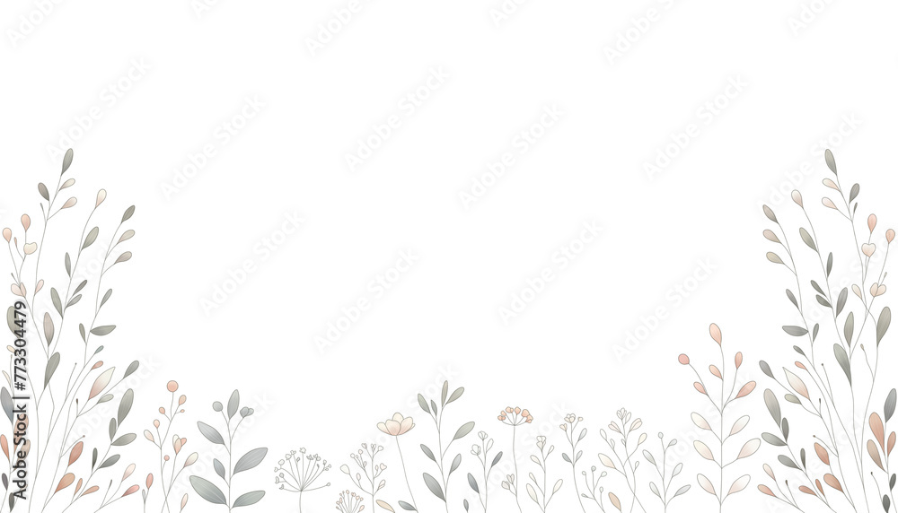 Floral border illustration Floral border illustration