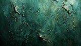 Abstract green oil paint texture background. Painting on canvas. Fragment of artwork.