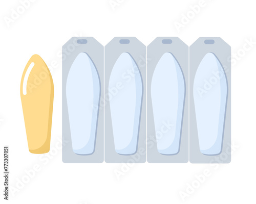Rectal or vaginal suppositories.  Medical Suppositories in Blister. 