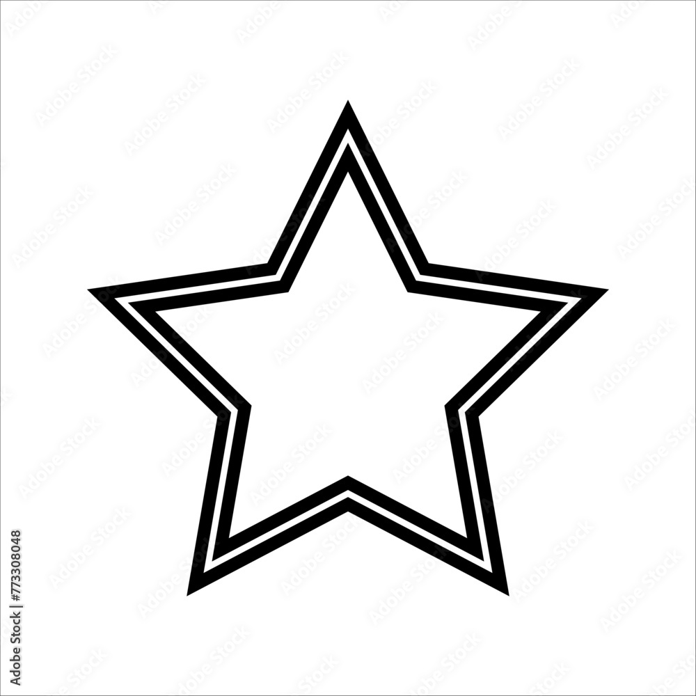 star icon vector on white background.
