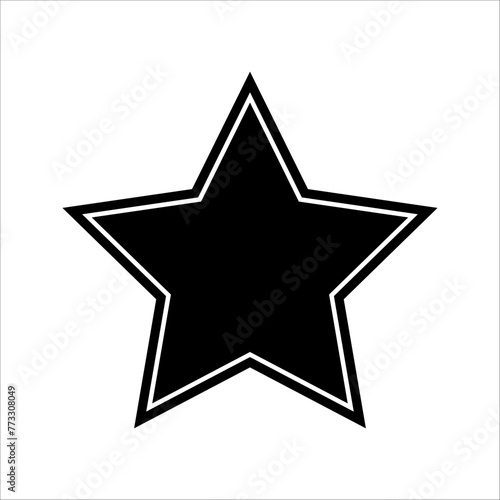 star icon vector on white background.