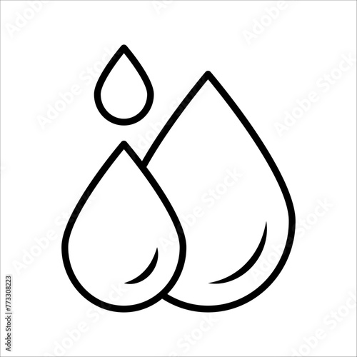 WebWater Drop Icon. Liquid drop icon. Water drop outline icon. linear style sign for mobile concept and web design. Drop of water simple line vector icon. Symbol, logo illustration.