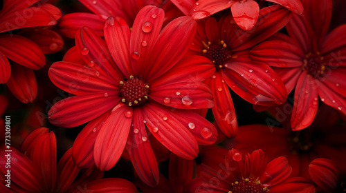 Zbliżenie na czerwony kwiaty