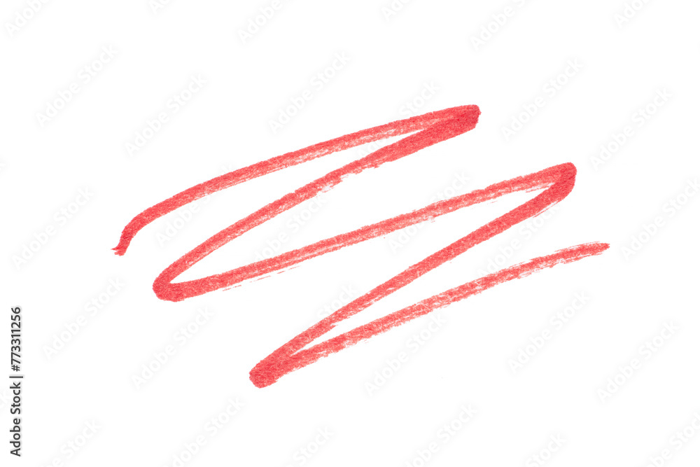 Red pen line template on a white background. Felt-tip pen mark. Hand drawn red marker line stroke. Colorful highlighter marker. Red pen line template on a white background. Felt-tip pen mark. Hand drawn red marker line stroke. Colorful highlighter marker.
