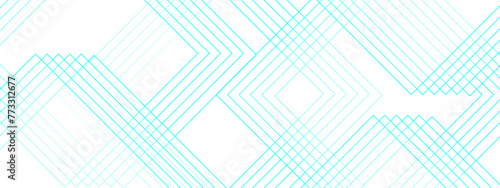 Modern abstract blue background with glowing geometric lines. Futuristic technology concept. Digital geometric connection lines.Used for banner, brochure, science, website, corporate, poster, cover
