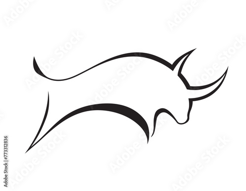 Bull logo vector graphic design