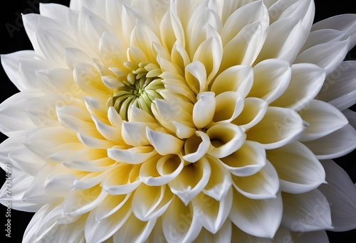 Exquisite elegance of white dahlia - Close-up view