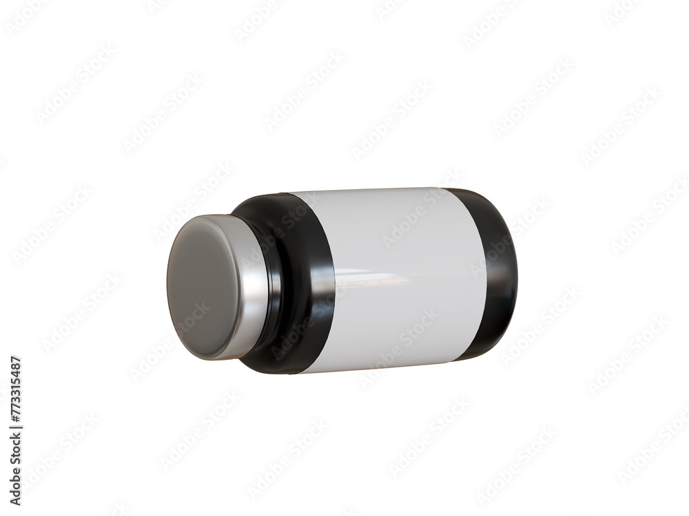 Black plastic bottle isolated on white background Black plastic bottle isolated on white background