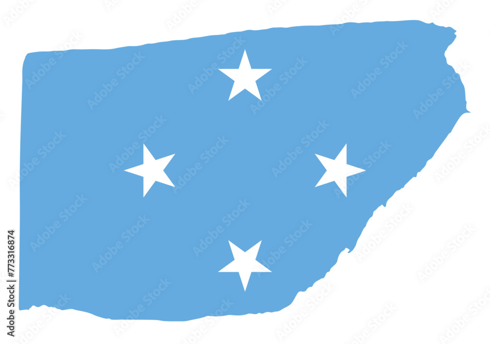 Federal States of Micronesia flag with palette knife paint brush strokes grunge texture design. Grunge brush stroke effect Federal States of Micronesia flag with palette knife paint brush strokes grunge texture design. Grunge brush stroke effect