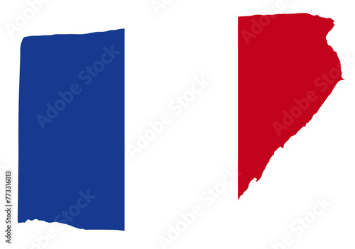 Free Download France flag with palette knife paint brush strokes grunge texture design. Grunge brush stroke effect - GFXLoad