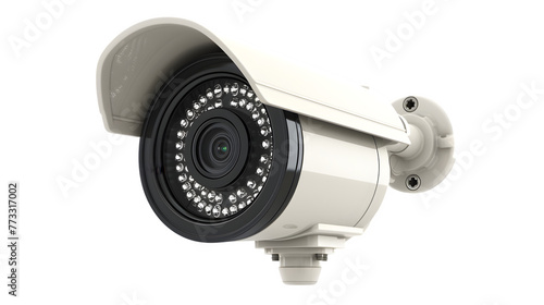 Security Camera PNG: Surveillance System Isolated on White | Transparent Background | Hand Edited Generative AI
