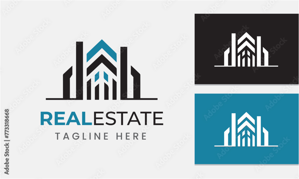 Professional real estate logo icon symbol modern minimalist unique sample idea template