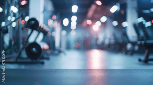 Abstract blur fitness gym background photo