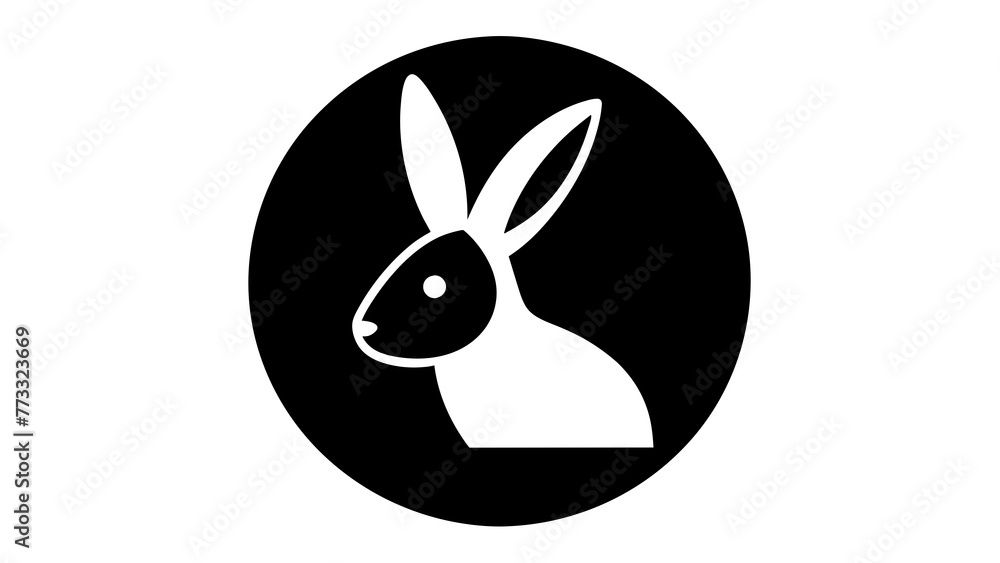 a-rabbit-icon-in-circle-logo vector illustration a-rabbit-icon-in-circle-logo vector illustration