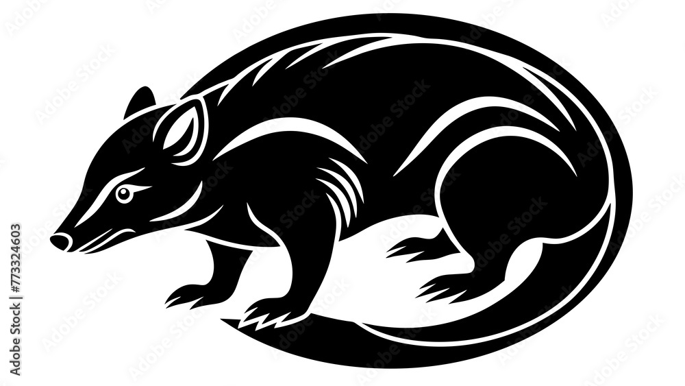 a-Tasmanian-devil-icon-in-circle-logo vector illustration a-Tasmanian-devil-icon-in-circle-logo vector illustration