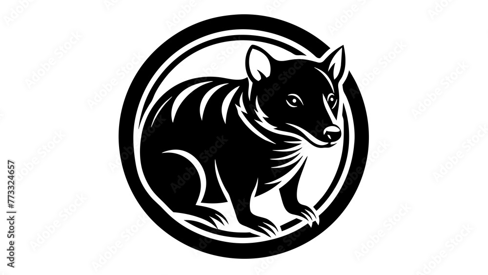 a-Tasmanian-devil-icon-in-circle-logo vector illustration a-Tasmanian-devil-icon-in-circle-logo vector illustration