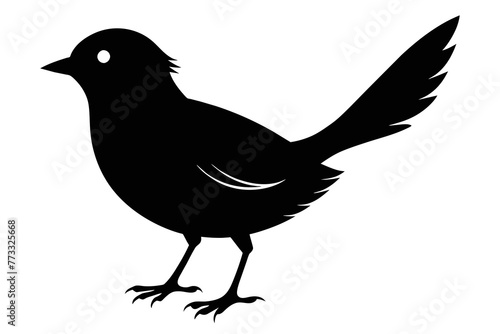 silhouette color image,Ditsy bird ,vector illustration,white background