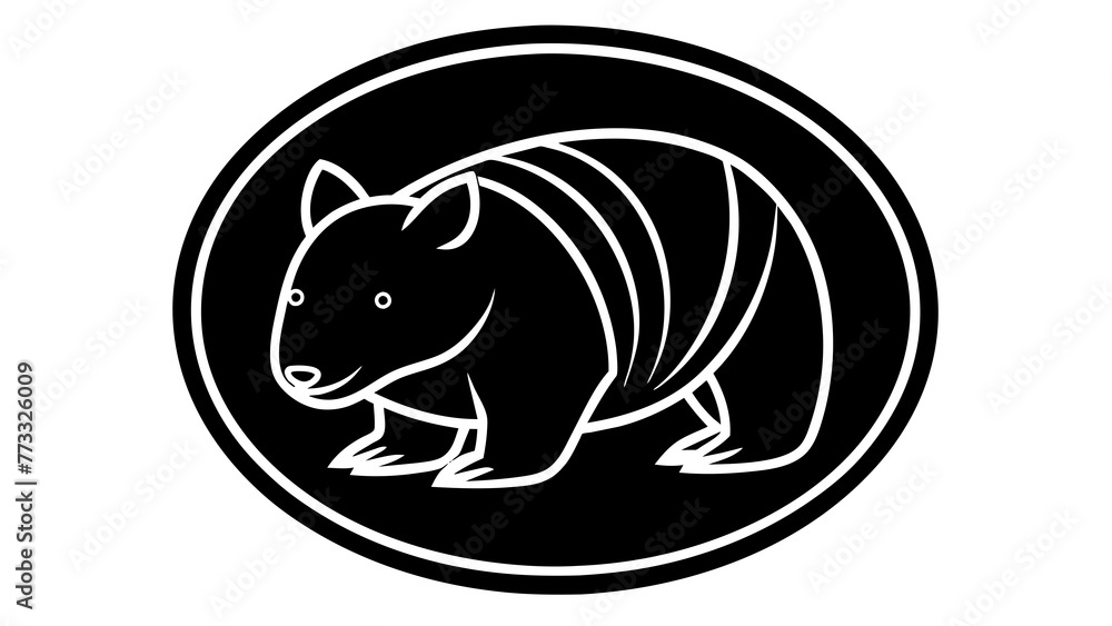 a-picture-of--a-wombat-icon-in-circle-logo vector illustration a-picture-of--a-wombat-icon-in-circle-logo vector illustration
