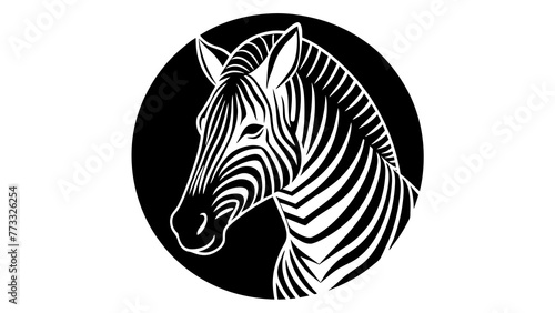 Photography a-picture-of--a-zebra-icon-in-circle-logo vector illustration