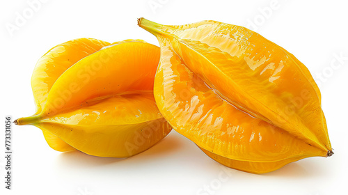 carambola star fruit isolated on the white background