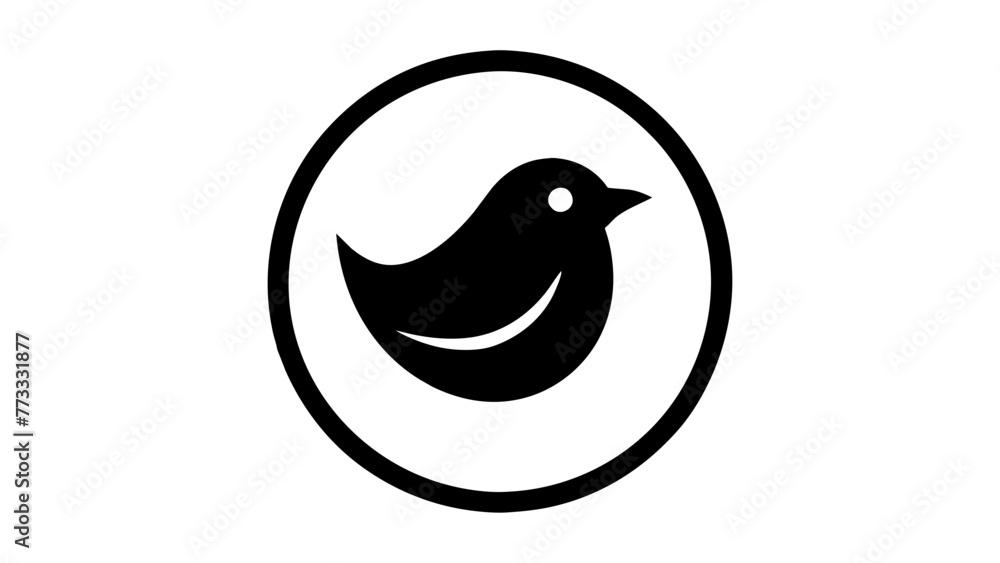 a-picture-of--a-robin-icon-in-circle-logo vector illustration a-picture-of--a-robin-icon-in-circle-logo vector illustration