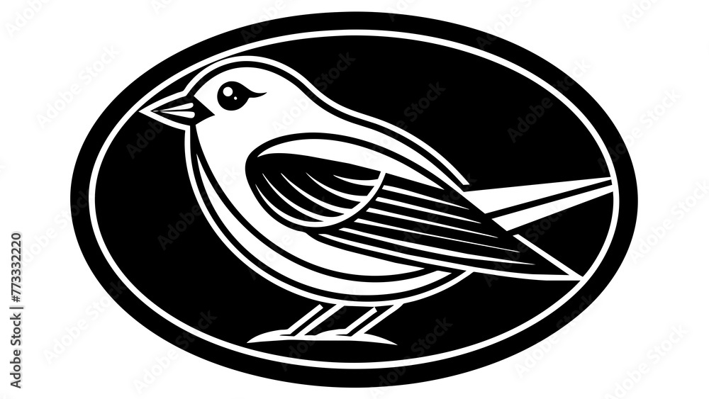 bluebird-icon-in-circle-logo vector illustration