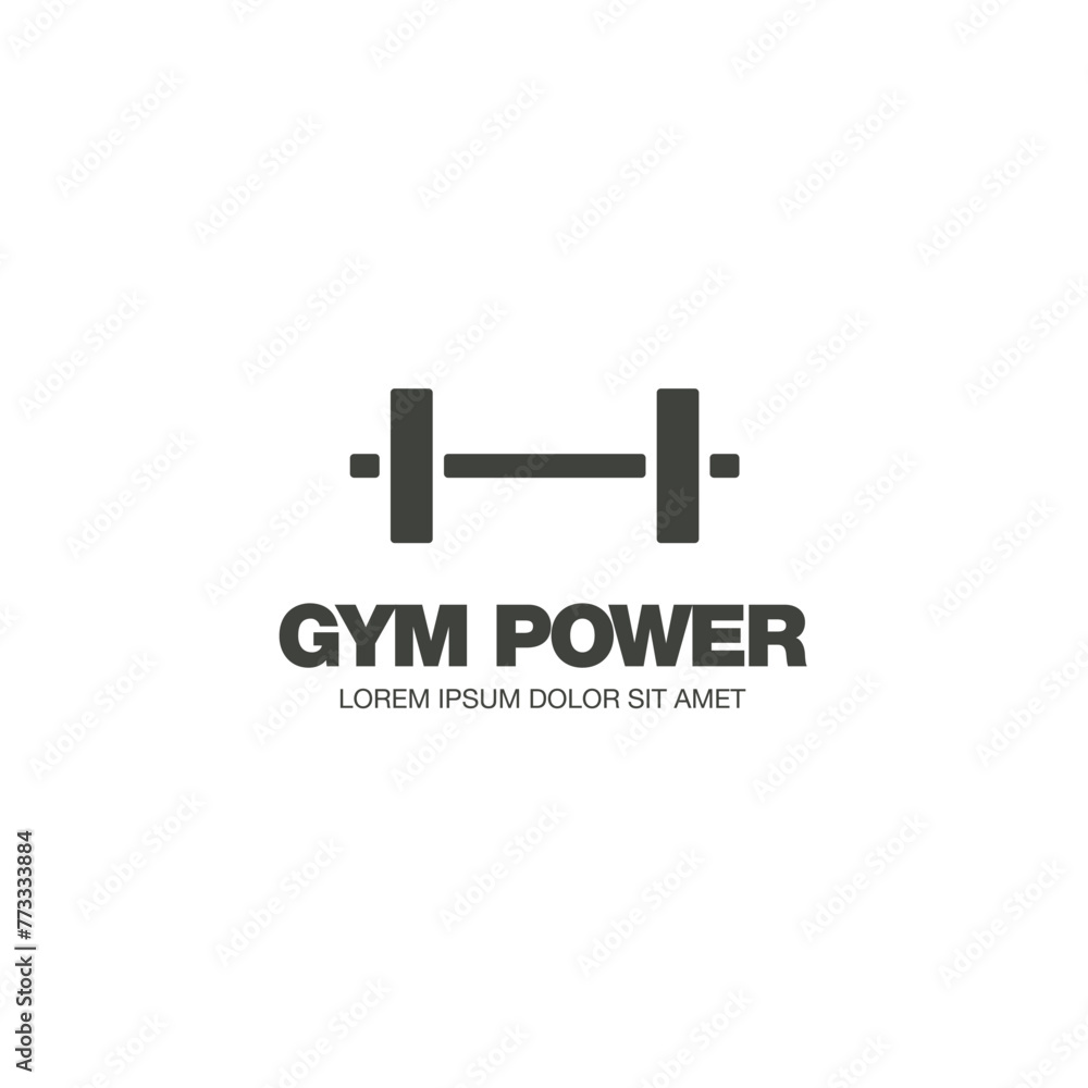 gym fitness logo layout design vector illustration
