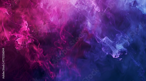 Colorful Smoke in Space with Light and Texture Abstract Background