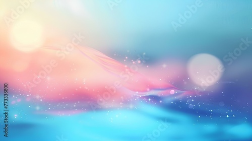 Abstract background with bokeh, bright sunlight, blue sky, ocean, design, illustration, summer, sea, vector, natural art, sunset, dawn, night, vibrant colors, rainbow, starry night, pattern, colorful 