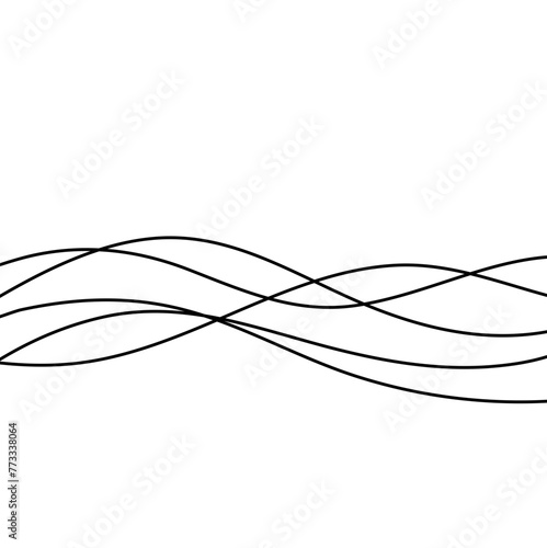 Abstract wave element for design