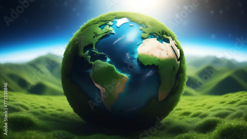The Earth  a precious globe of life and nature. Lets protect and care for our planets ecology